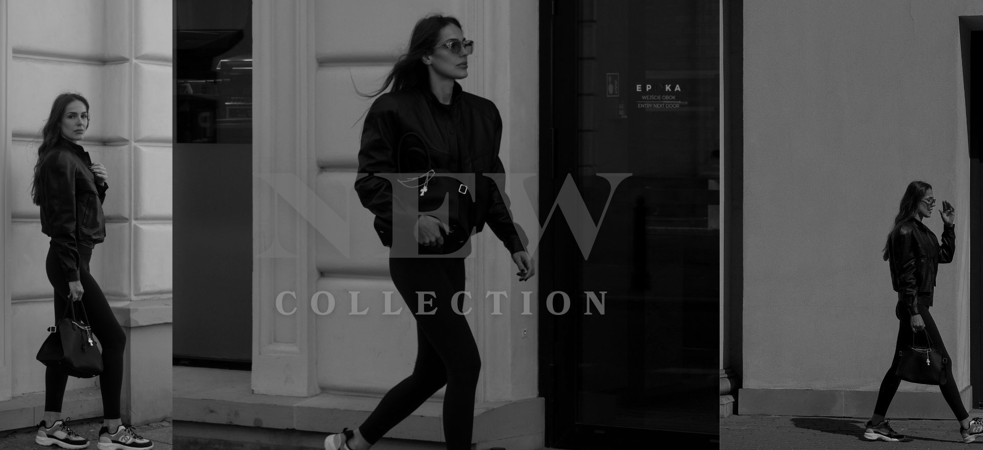 OnFleek new collection: leather jacket on a Warsaw street